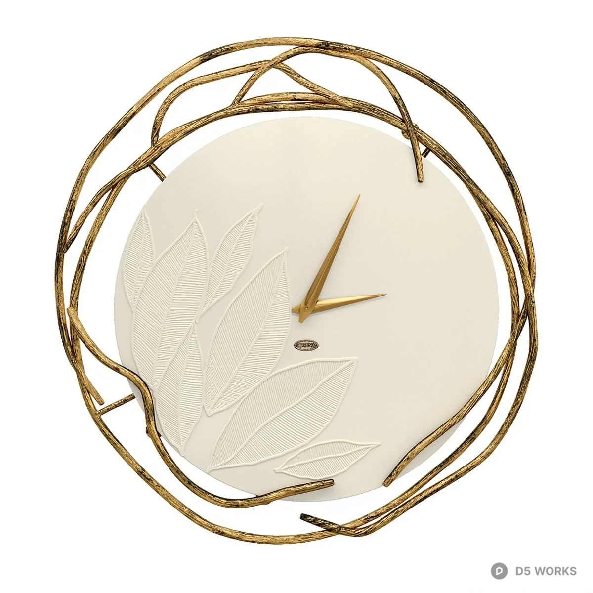 Organic Branch Frame Wall Clock 3d model thumbnail 5