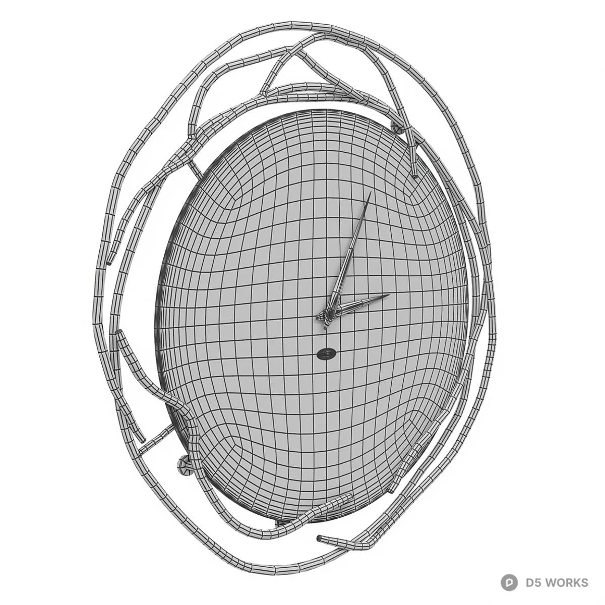 Organic Branch Frame Wall Clock 3d model thumbnail 7