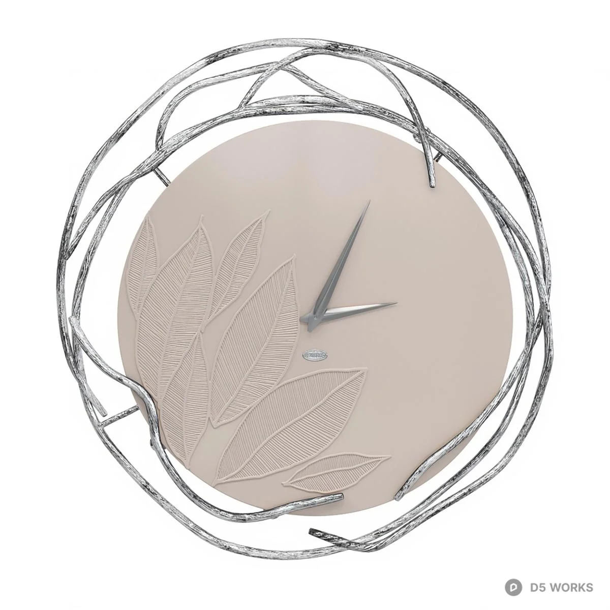 Organic Branch Frame Wall Clock 3d model thumbnail 3