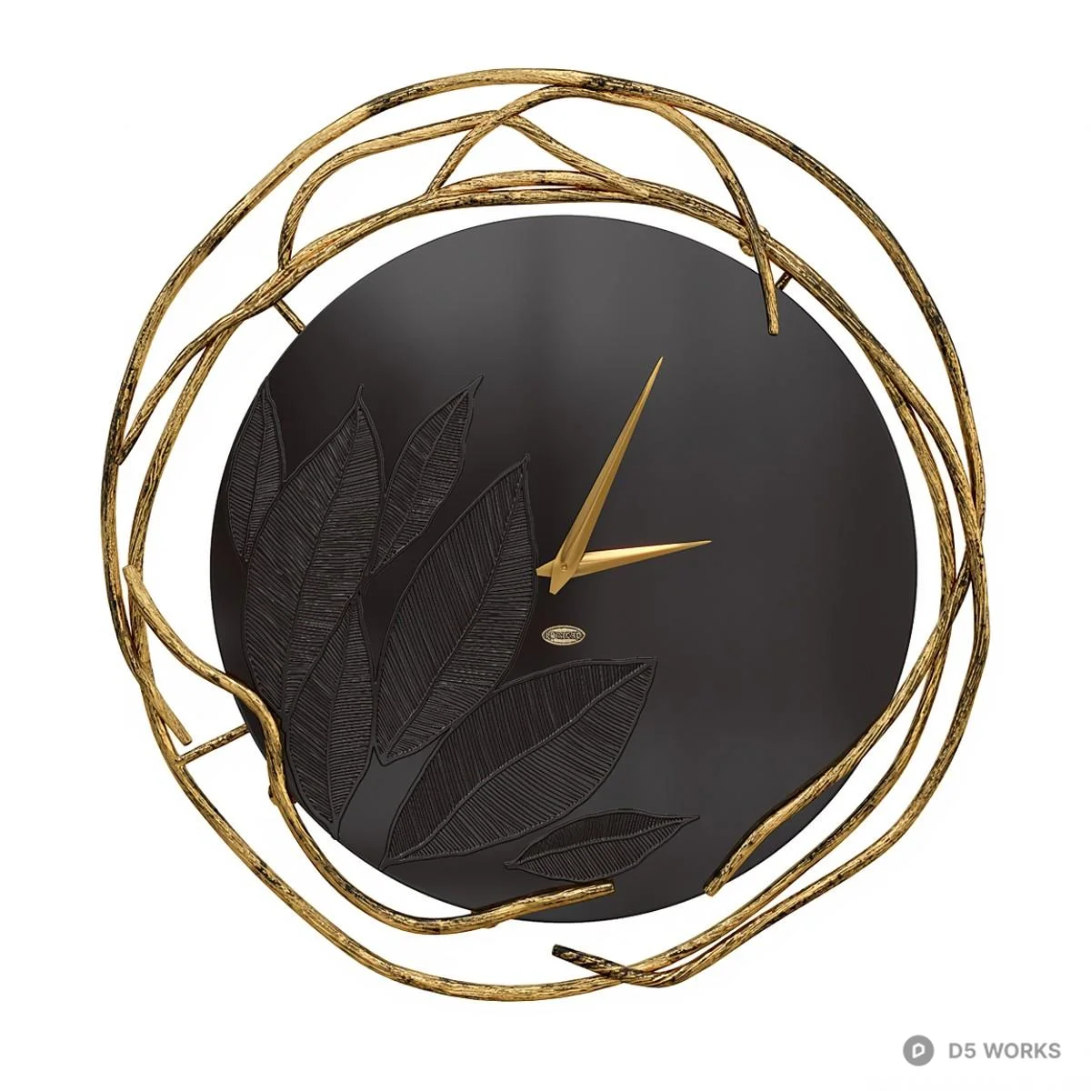 Organic Branch Frame Wall Clock 3d model thumbnail 4