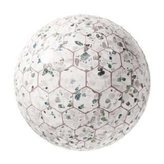 Terrazzo Cyan floor tiles