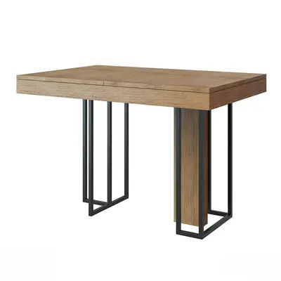 Industrial Style Extendable Dining Table 3d model