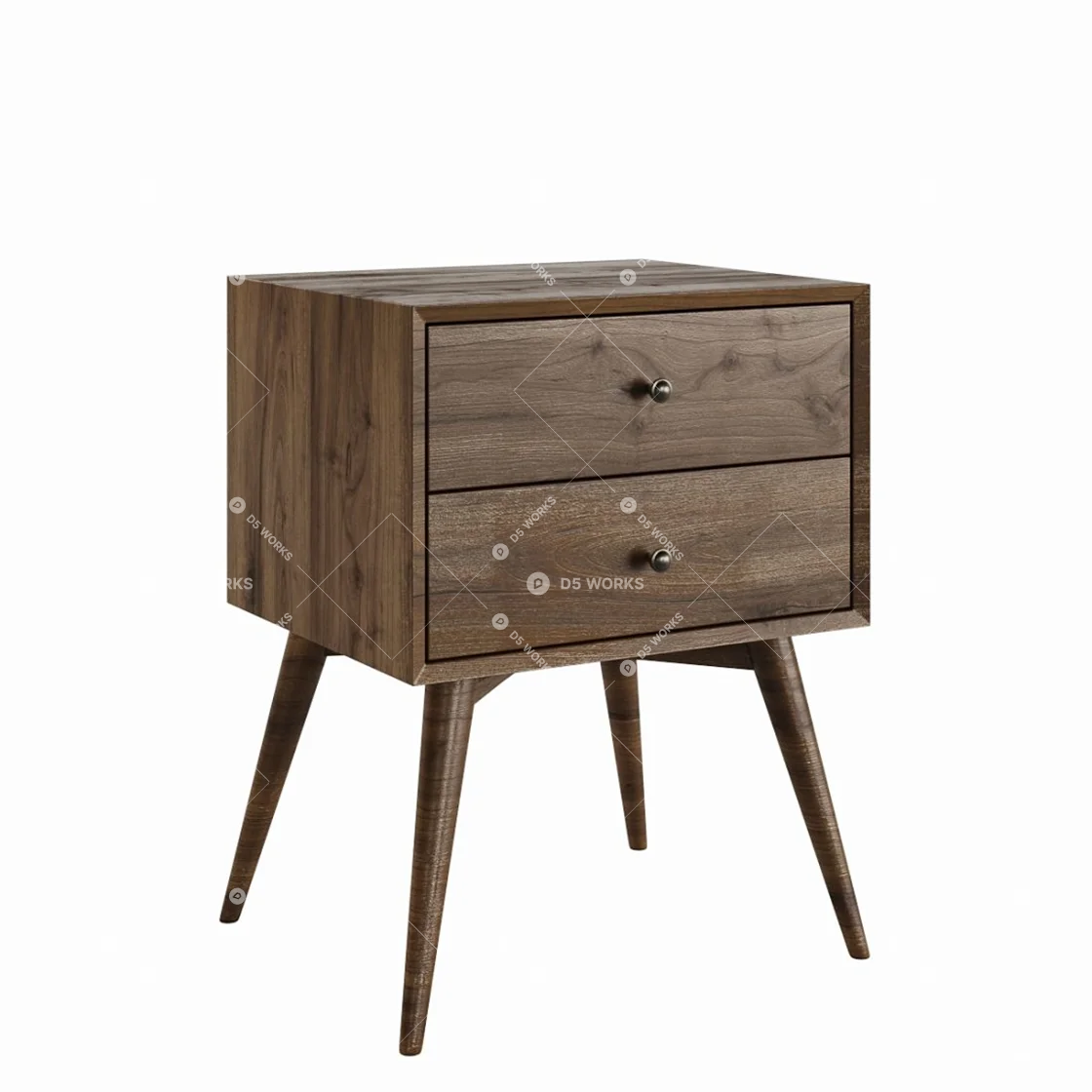 Scandinavian Bedside table 3d model thumbnail 2