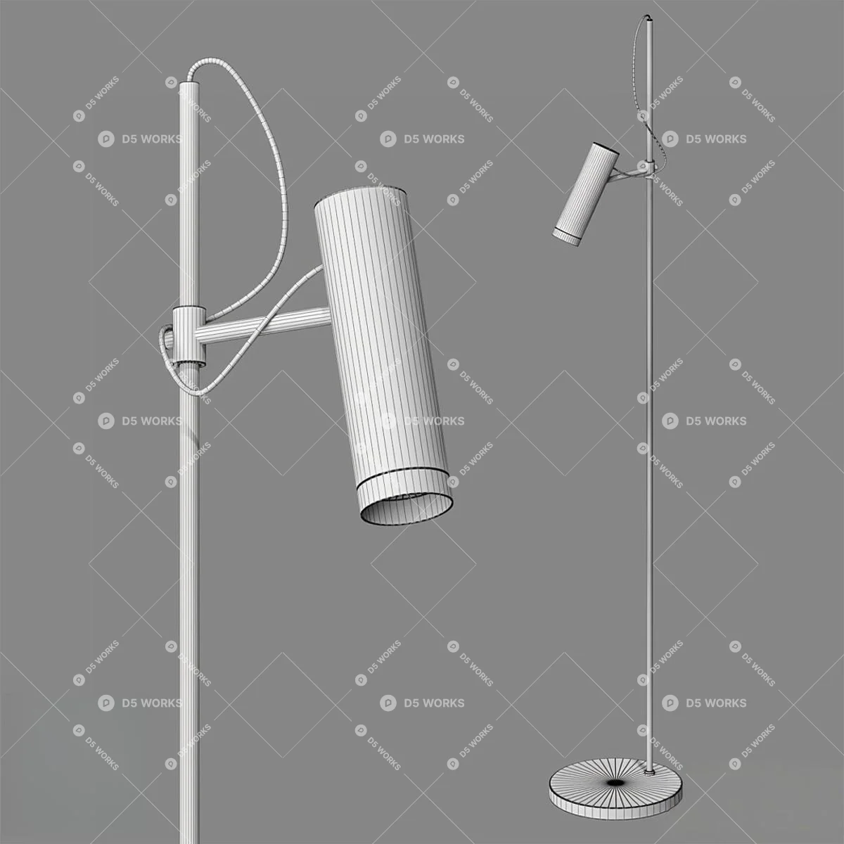 Modern Floor Lamp 3d model thumbnail 2