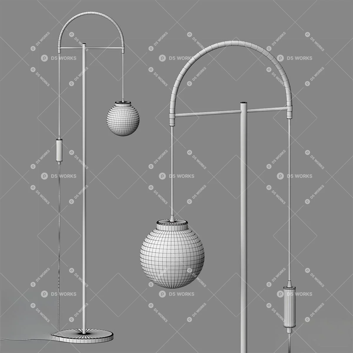 Modern Floor Lamp 3d model thumbnail 2