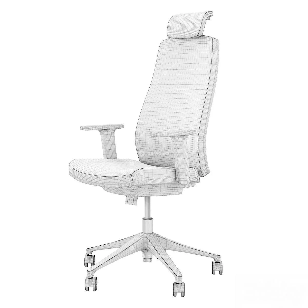 Modern Office Chair 3d model thumbnail 4