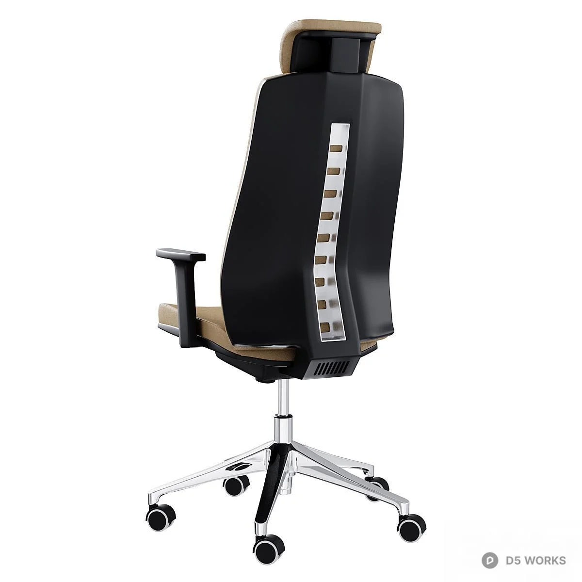 Ergonomic Leather Office Chair 3d model thumbnail 3