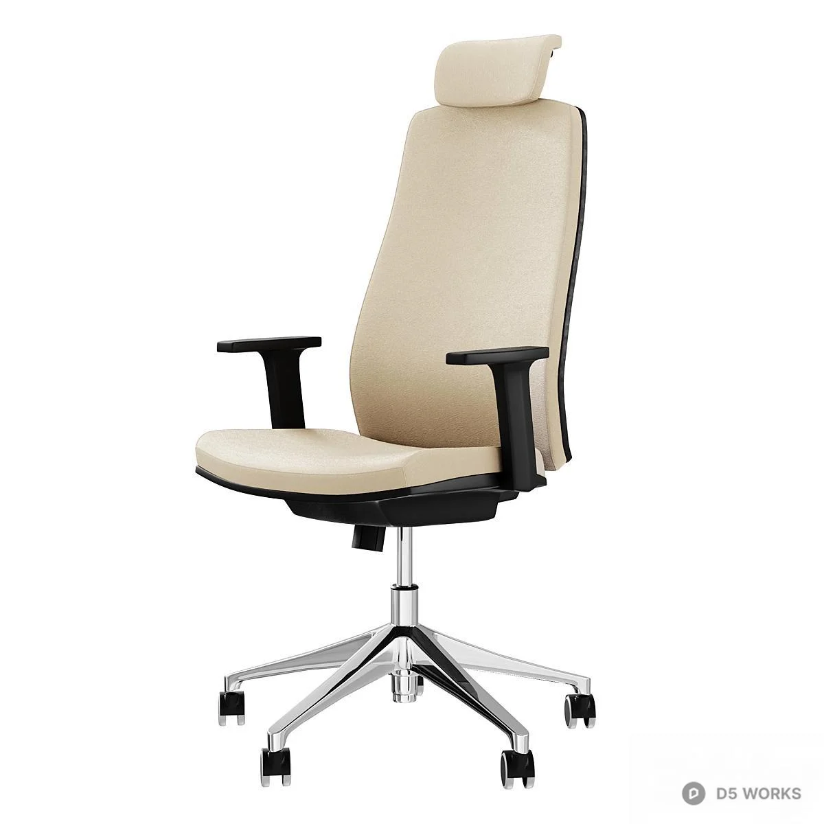 Ergonomic Leather Office Chair 3d model thumbnail 2