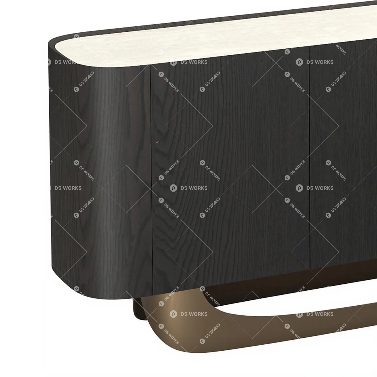 Modern Side Cabinet 3d model thumbnail 2