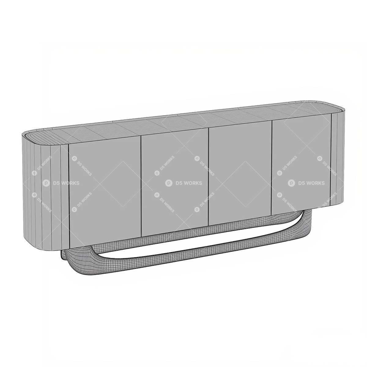 Modern Side Cabinet 3d model thumbnail 4