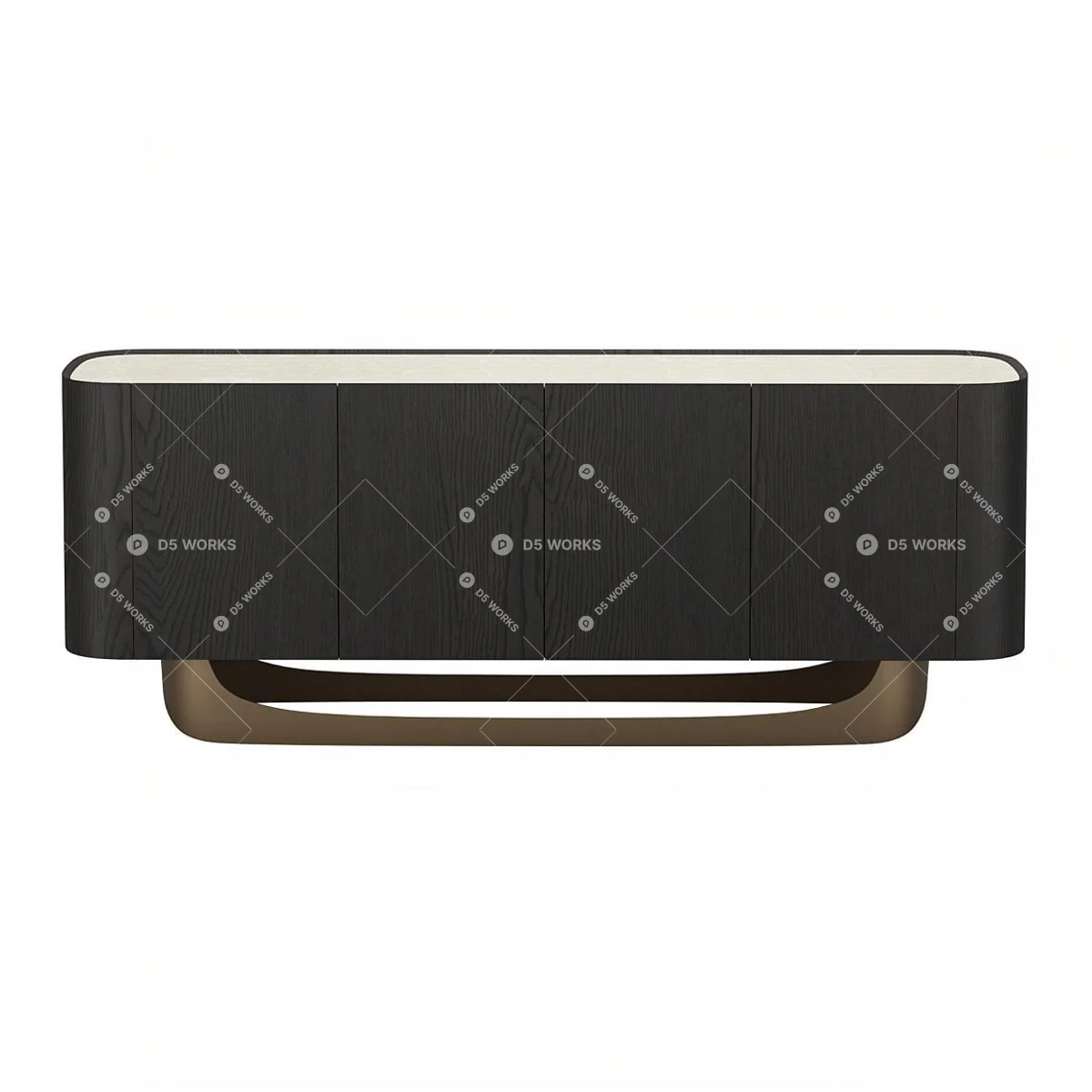 Modern Side Cabinet 3d model thumbnail 3
