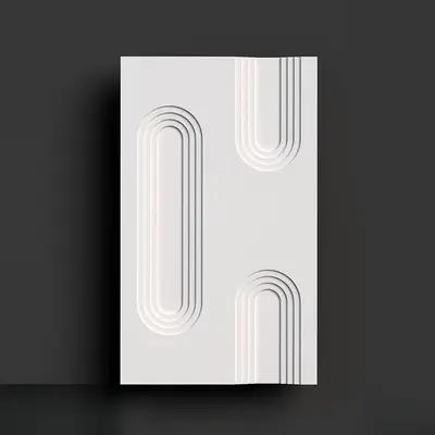 Minimalist Geometric Wall Panel 3d model