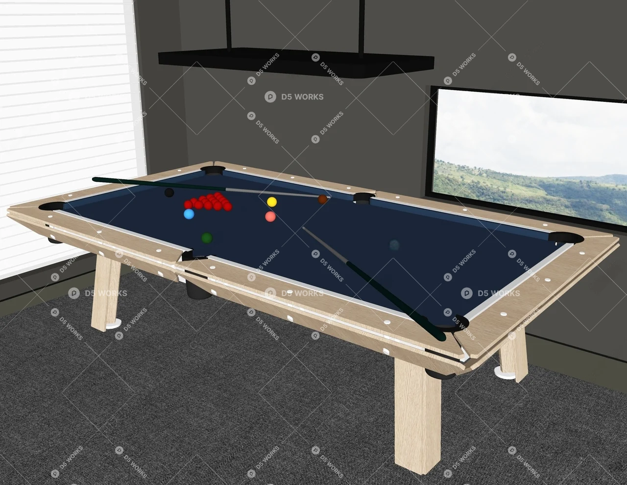 Gaming Table 3d model thumbnail 2