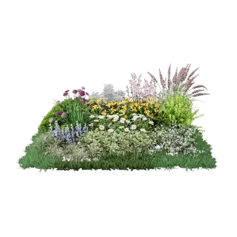 Flower Bed Combo 02 3d model