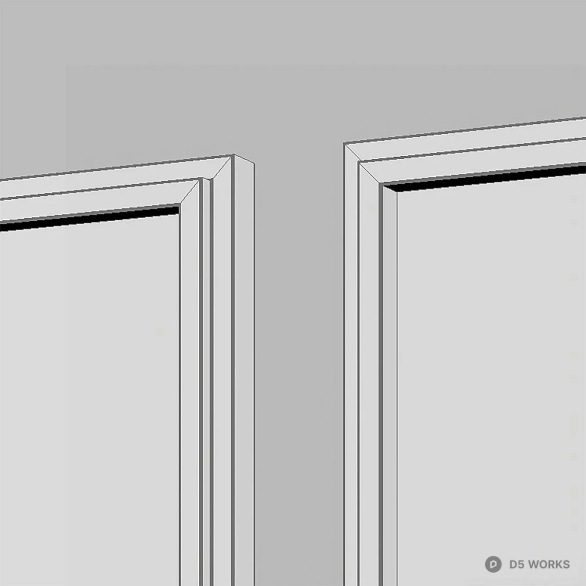 Minimalist Wall Mirror Set 3d model thumbnail 3