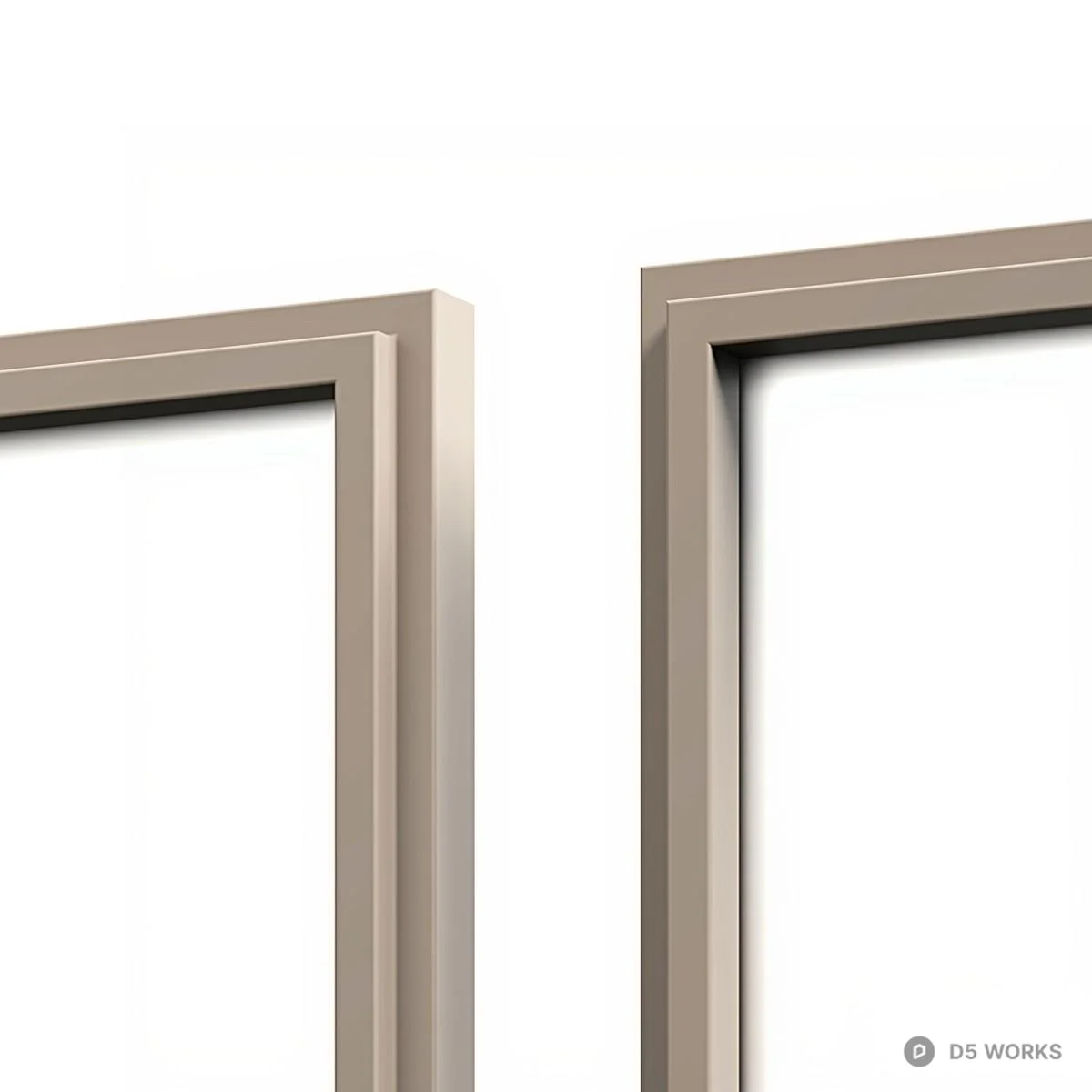 Minimalist Wall Mirror Set 3d model thumbnail 2