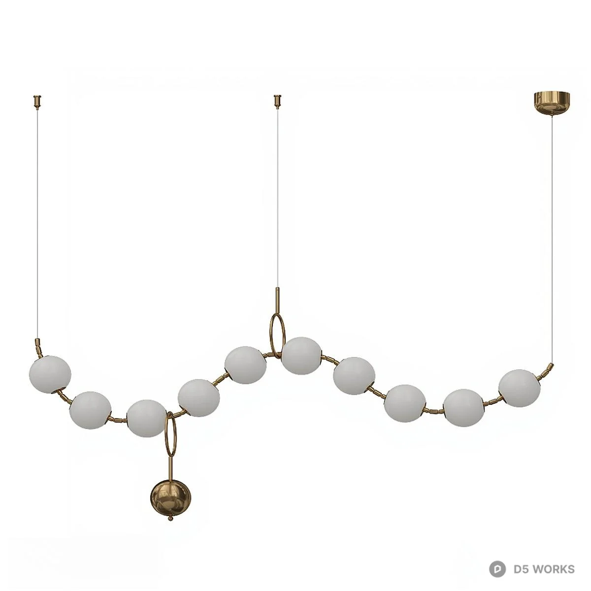 Minimalist Spherical Pendant Light 3d model - Image 1