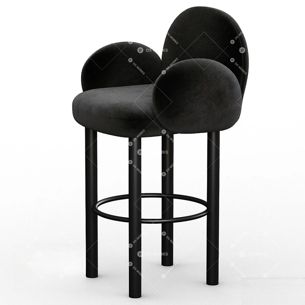 Contemporary Bar Chair 3d model thumbnail 2