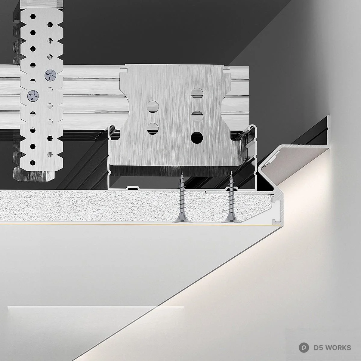 Minimalist Linear Light 3d model thumbnail 4
