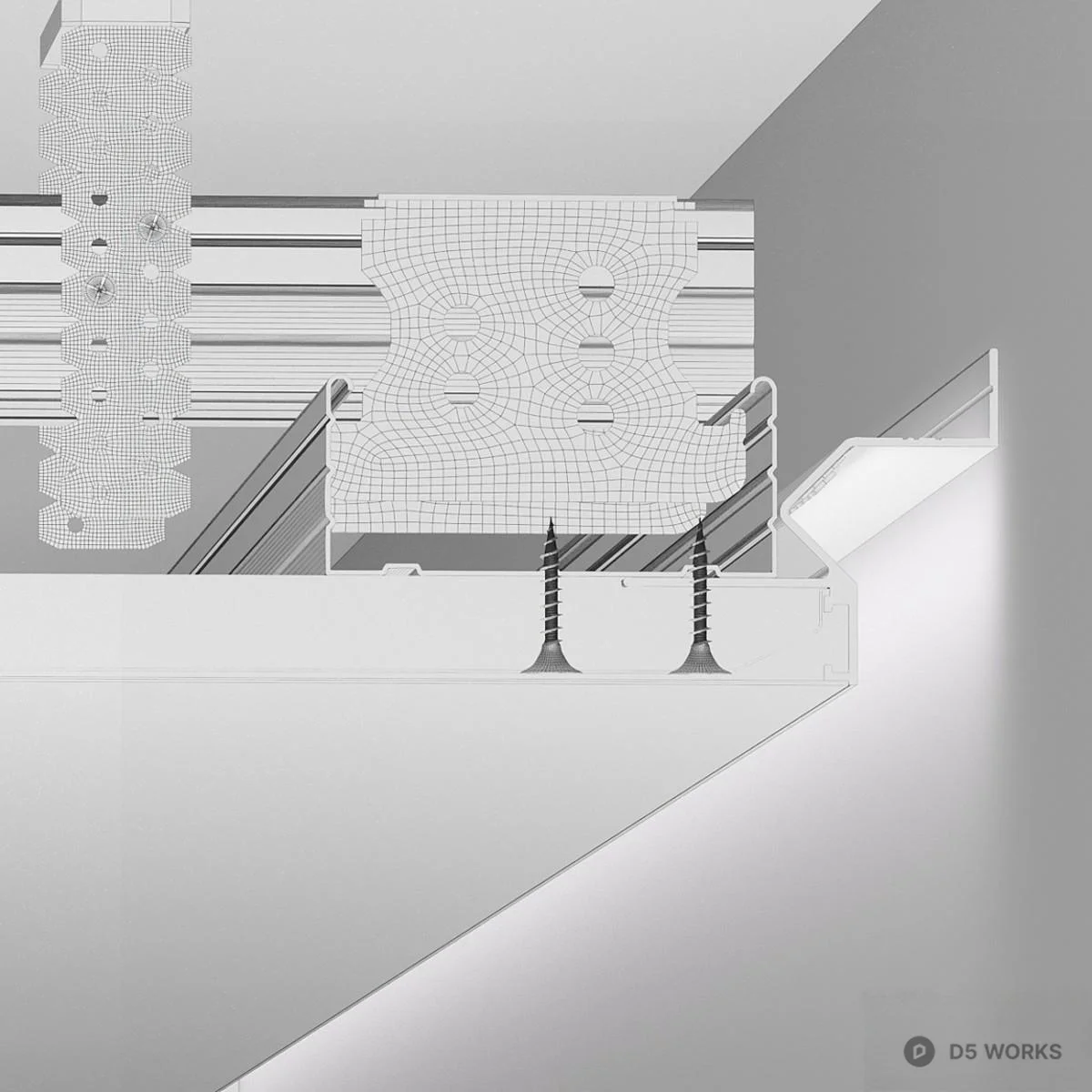Minimalist Linear Light 3d model thumbnail 5