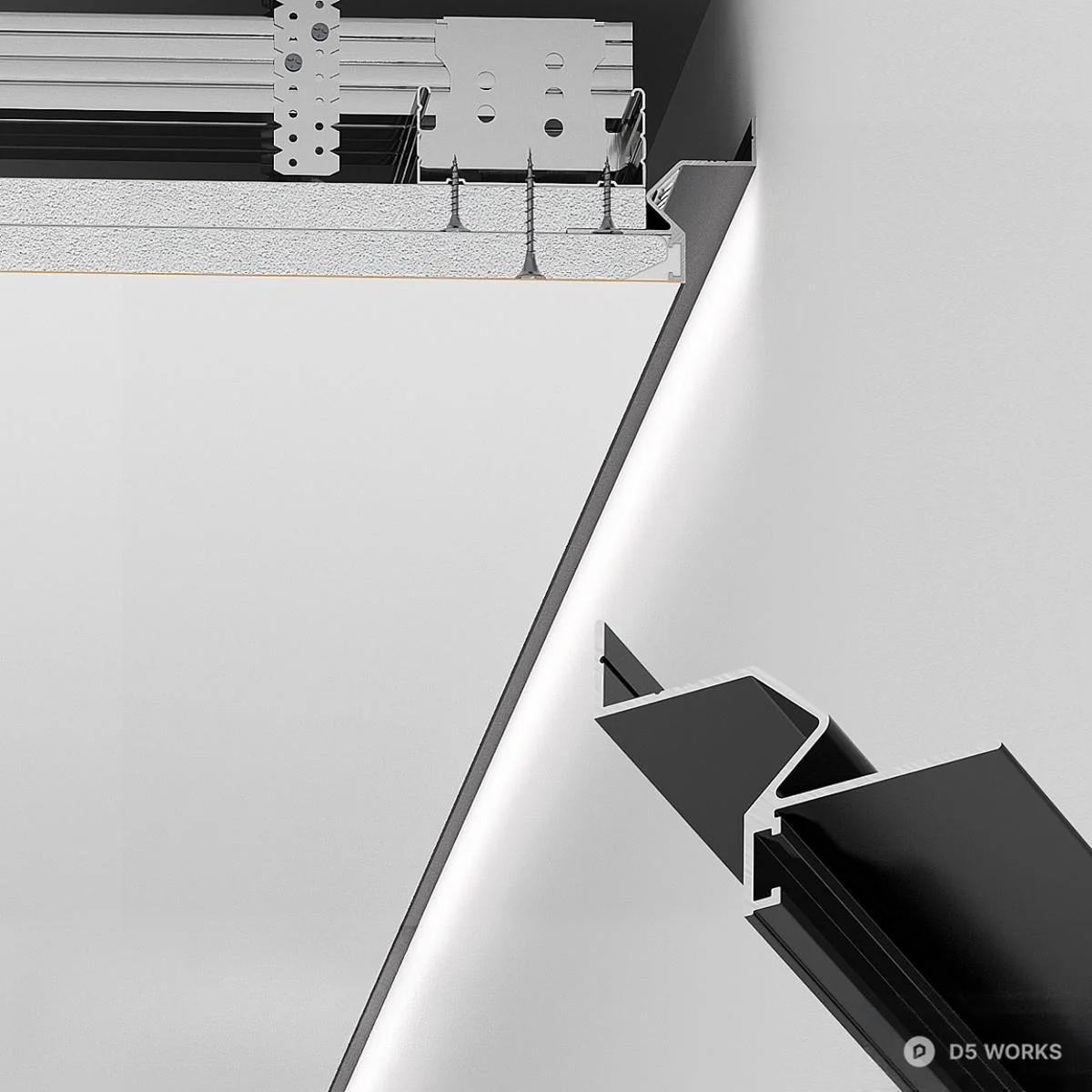 Minimalist Linear Light 3d model thumbnail 2