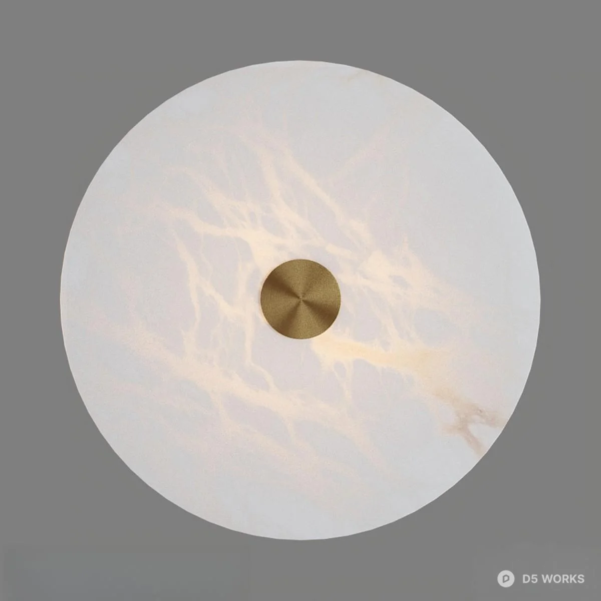 Minimalist Round Ceiling Light 3d model thumbnail 2