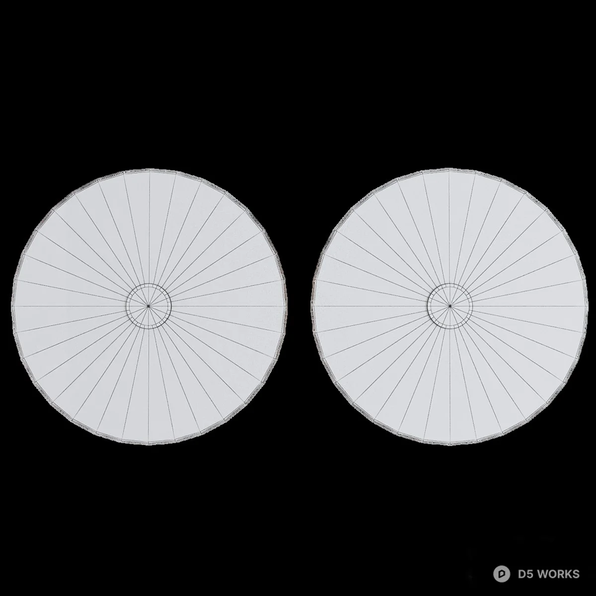 Minimalist Round Ceiling Light 3d model thumbnail 4