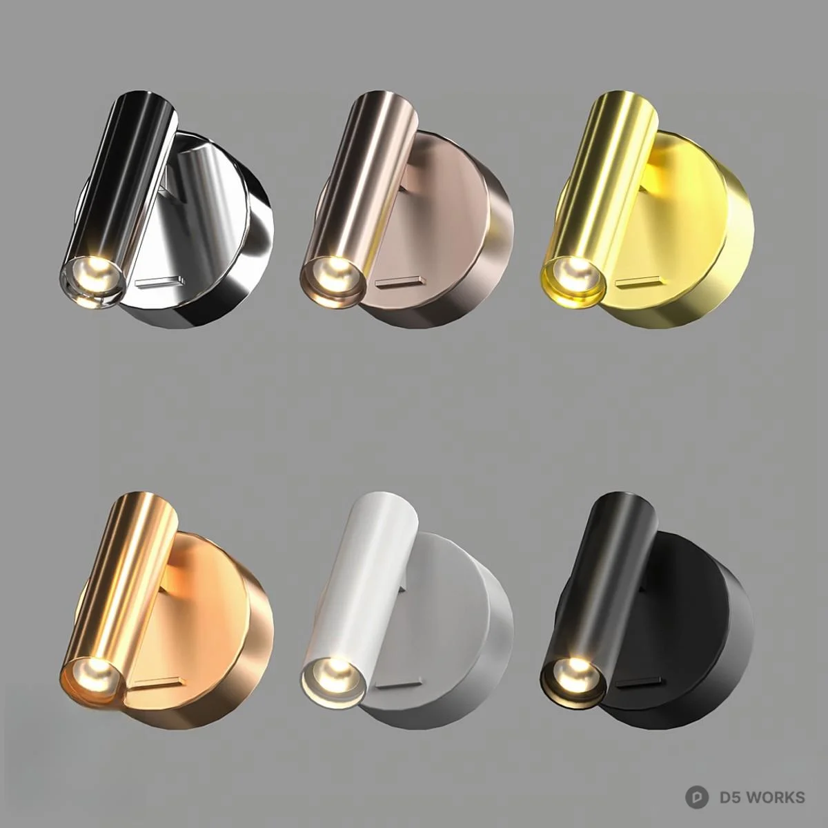 Modern Adjustable Wall Lamp 3d model - Image 1