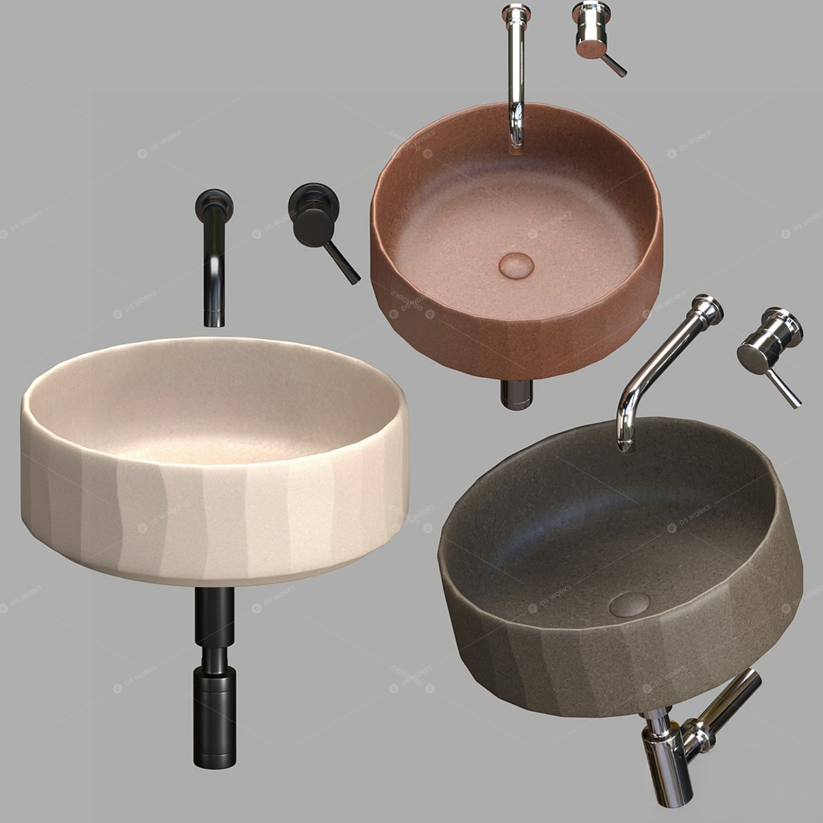Wash Basins 3D Models 2