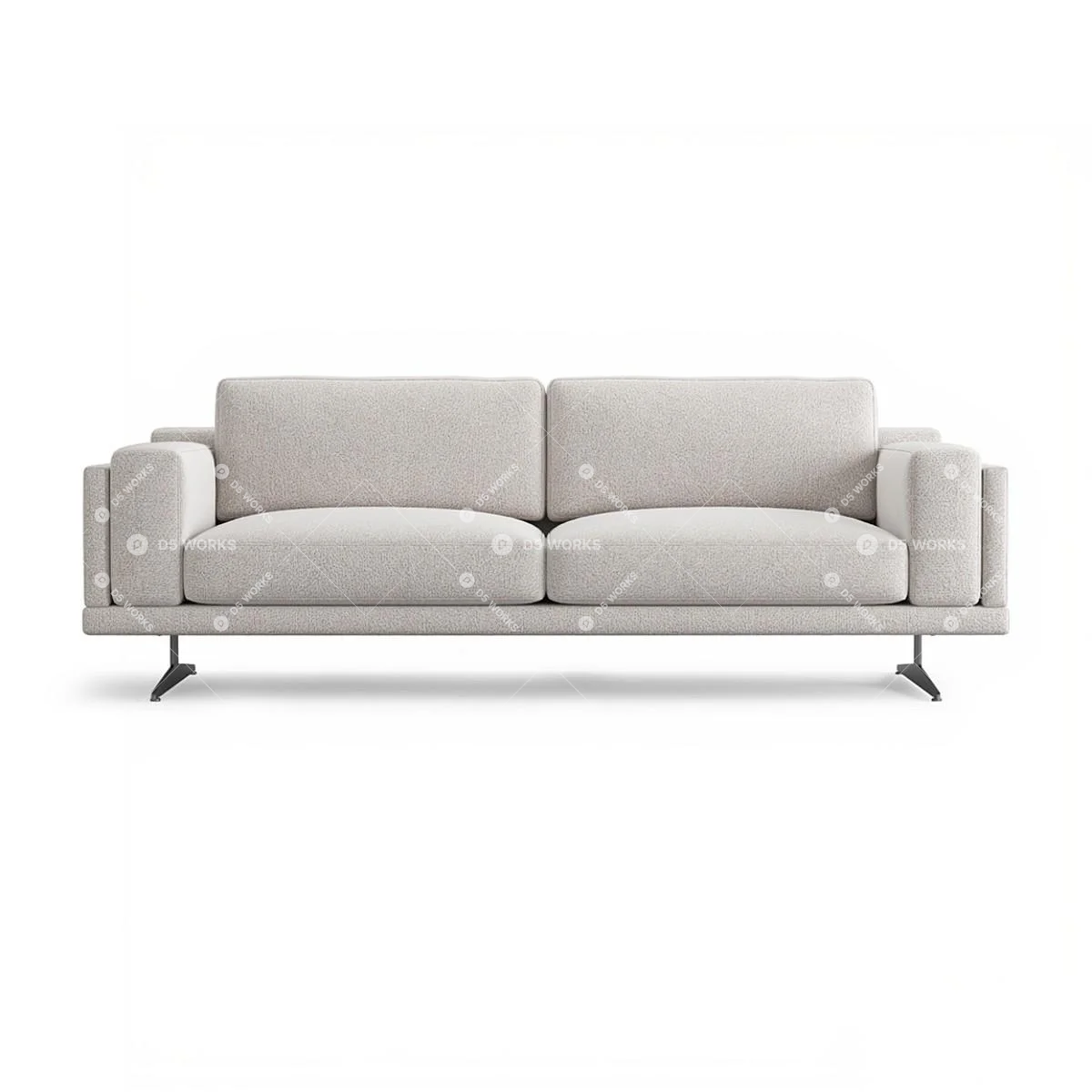 Contemporary Three-seater Sofa 3d model thumbnail 2
