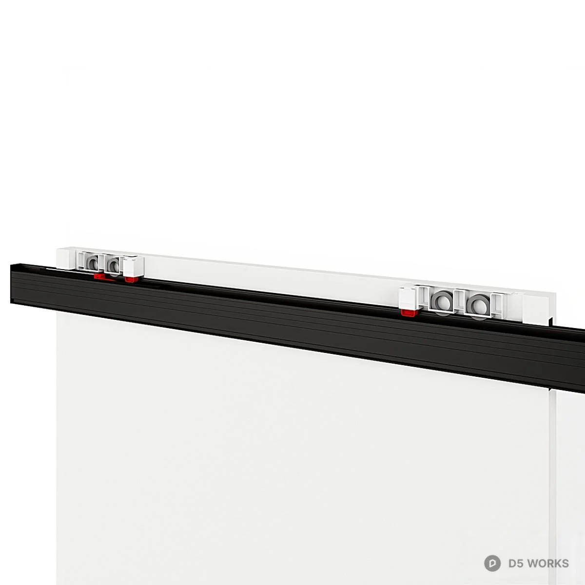 Minimalist Sliding Door 3d model thumbnail 2