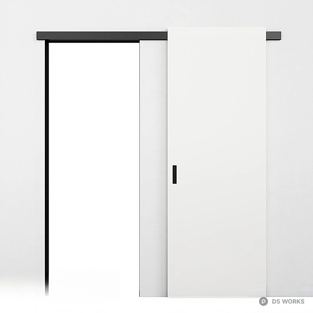 Minimalist Sliding Door 3d model - Image 1