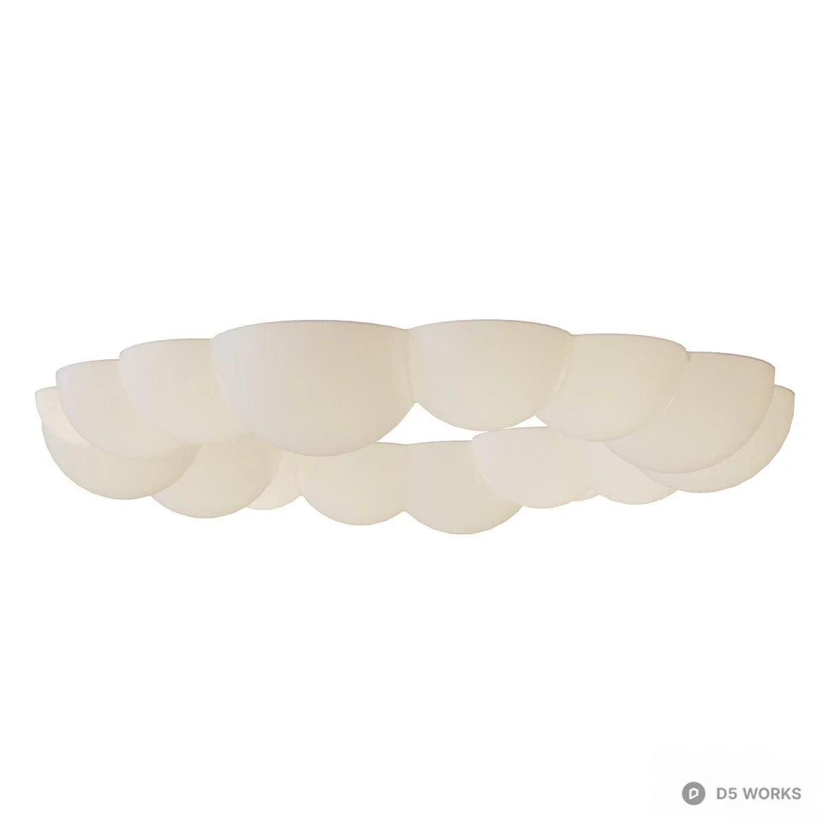 Cloud Shape Ceiling Light 3d model thumbnail 2