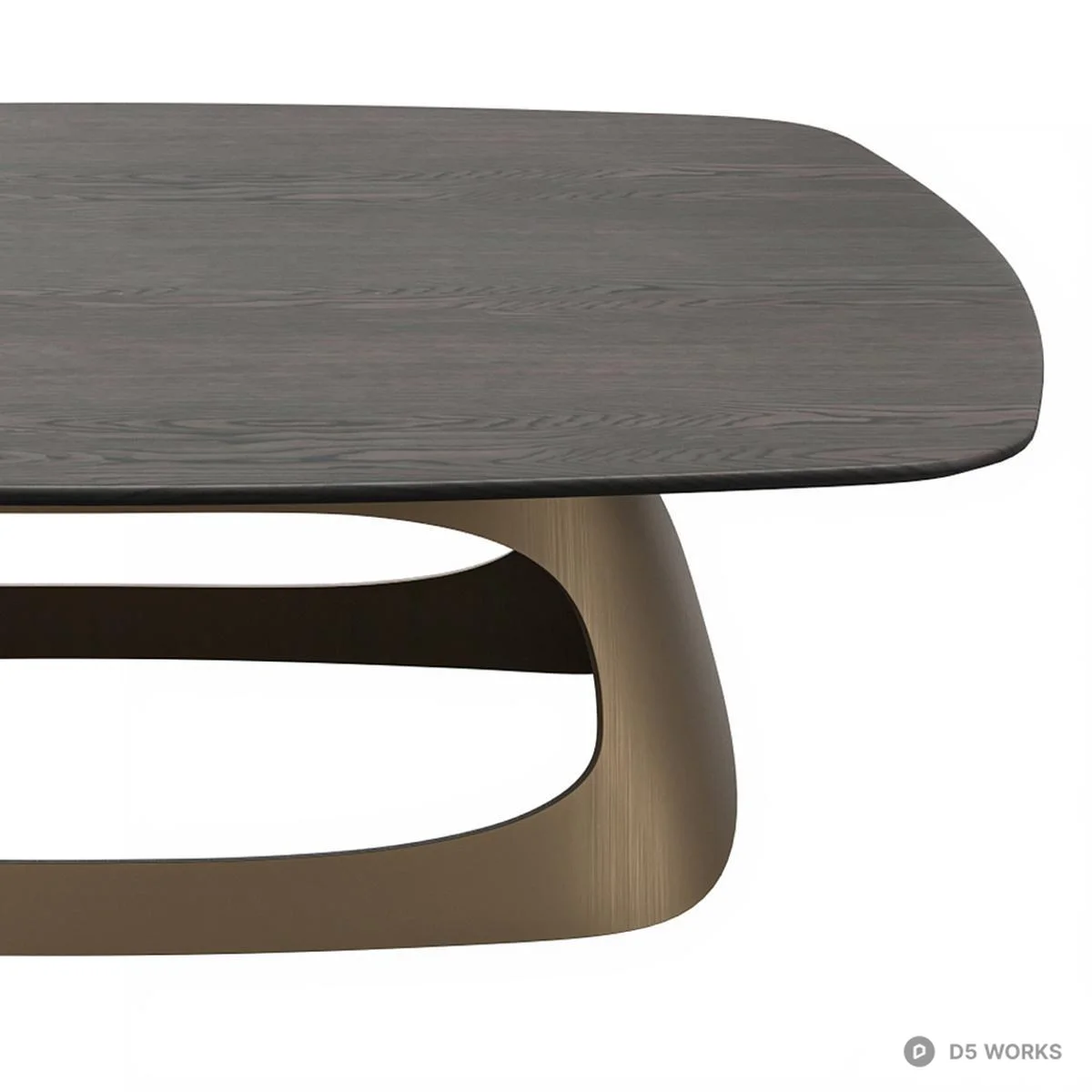 Sculptural Metal Base Coffee Table 3d model thumbnail 2