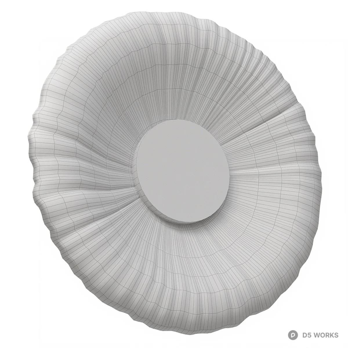 Textured Glass Wall Lamp With Brass Center 3d model thumbnail 3