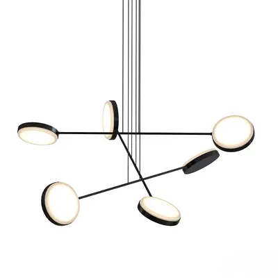 Modern Linear Pendant Light 3d model