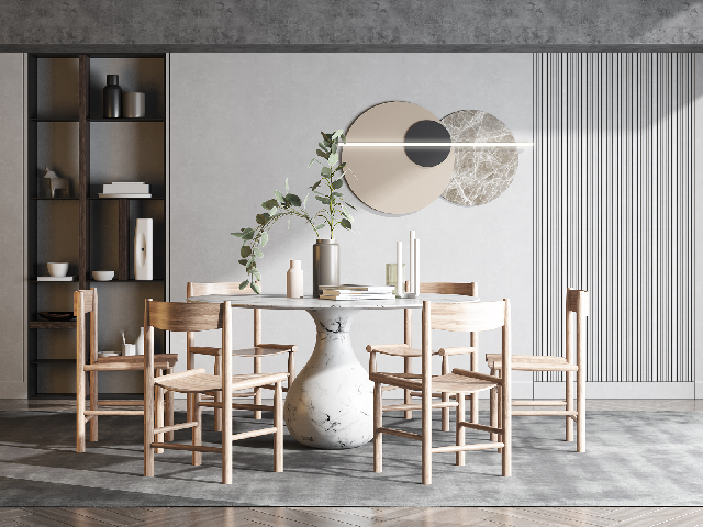 Modern Dining Table & Chairs Set