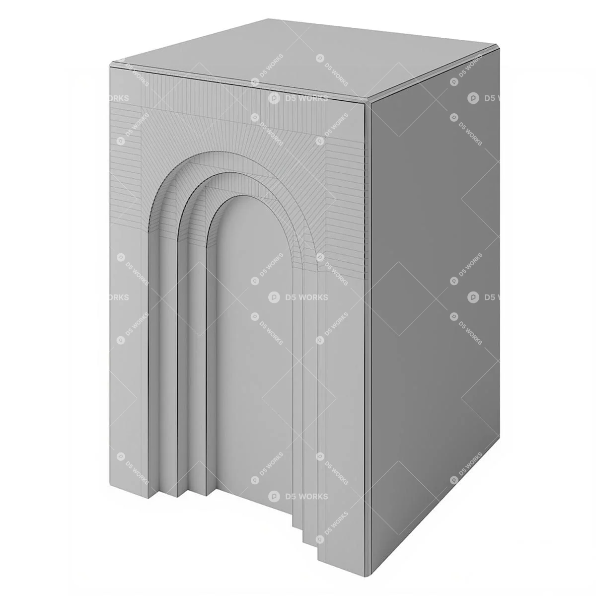 Organic Modern End Table 3d model thumbnail 3