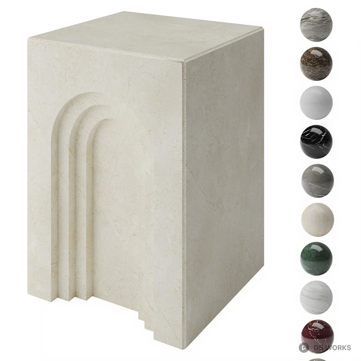 Organic Modern Side Table 3d model - Image 1