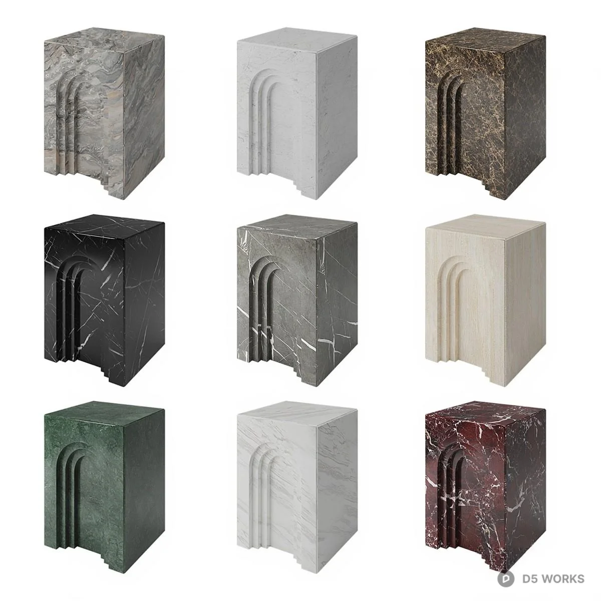 Organic Modern Side Table 3d model thumbnail 2