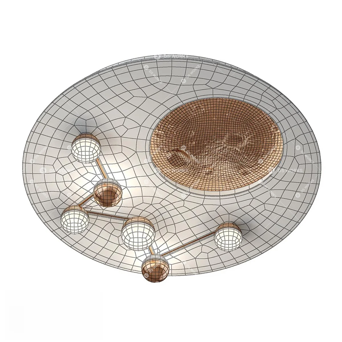 Flush Mount Light 3d model thumbnail 3