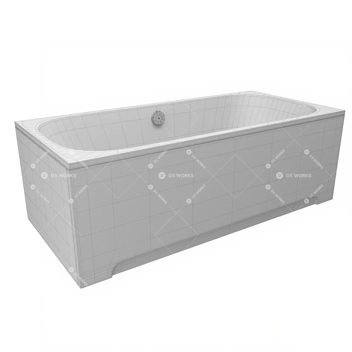 Bathtub 3d model thumbnail 3