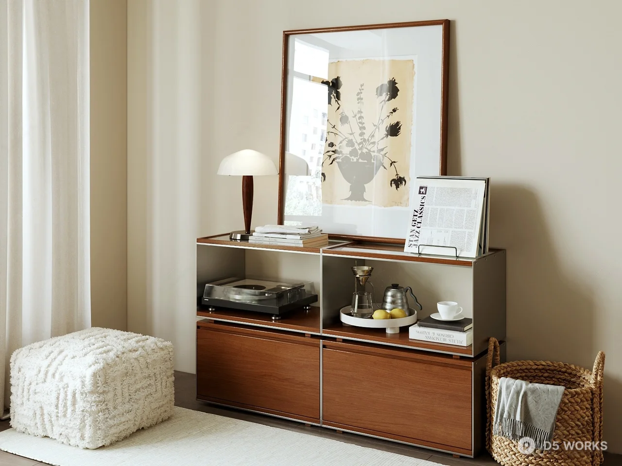 Mid Century Modern Sideboard 3d model - Image 1