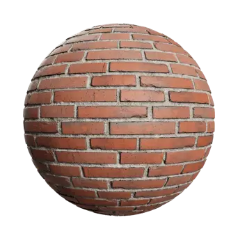 Solid Red Brick Wall 03