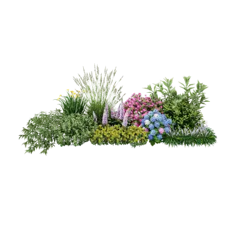 Flower Bed Combo 03 3d model