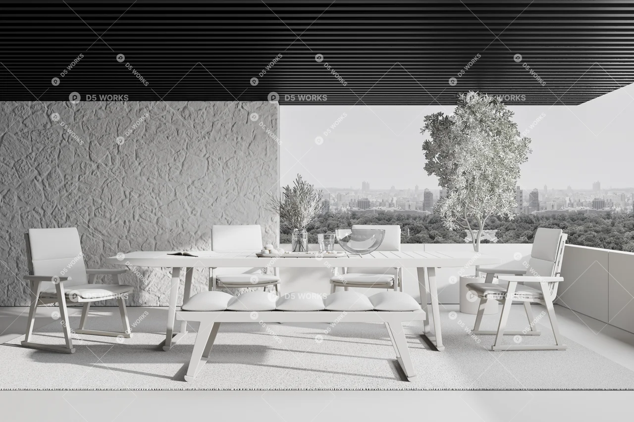 Rooftop Garden 3d model thumbnail 4