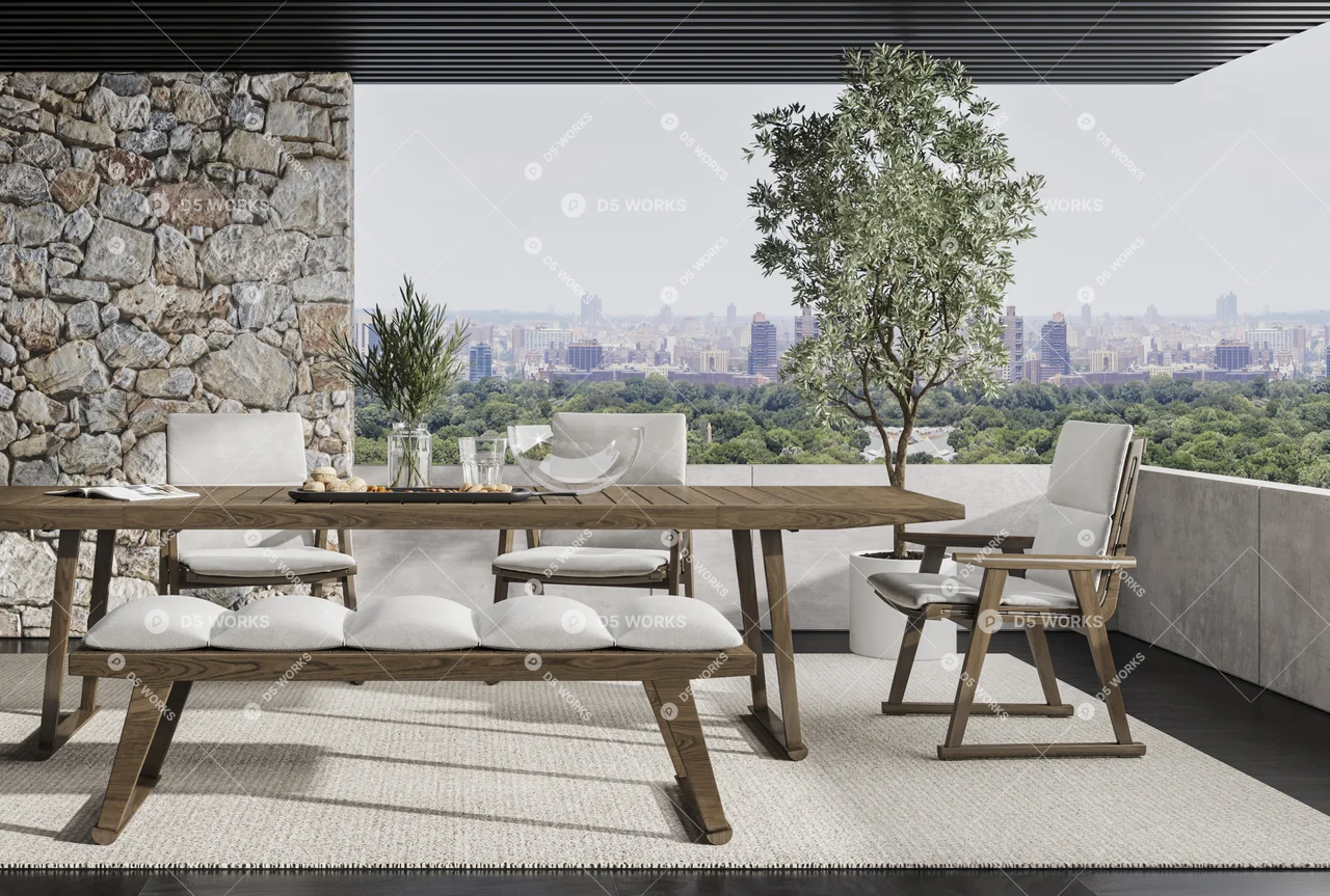 Rooftop Garden 3d model thumbnail 3