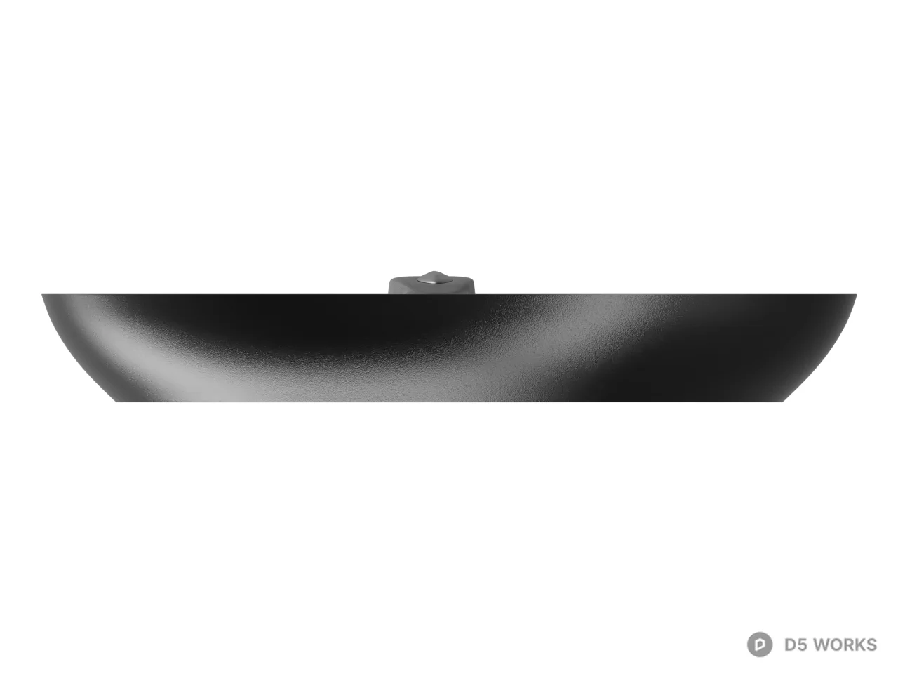 Black Frying Pan With Fried Egg 3d model thumbnail 2