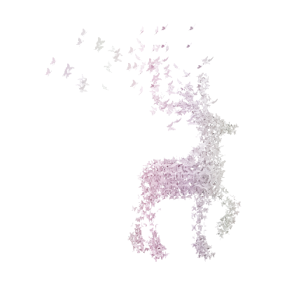 Art Installation Color fawn ornament 