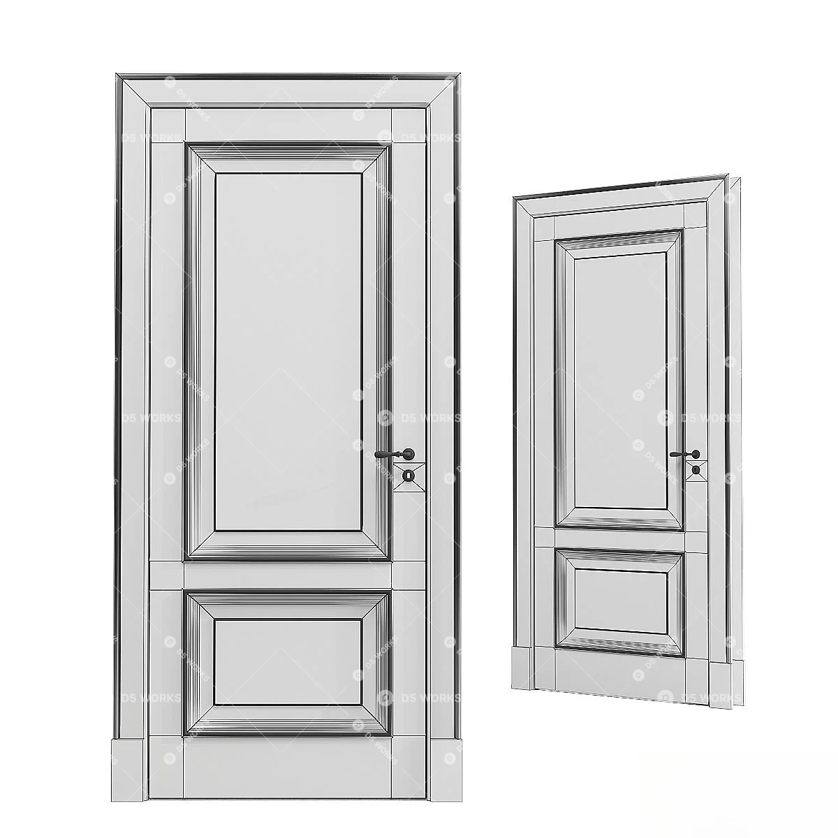 Single Door 3d model thumbnail 2